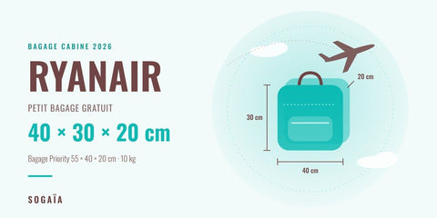 Bagage Cabine Ryanair 2026 : Dimensions et Règles | Sogaïa