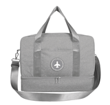 Sac de voyage étanche double compartiment gris vue de face – Sac de Voyage Etanche Double Compartiment 40x30x20 | Sogaïa