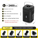 Mini pompe électrique rechargeable 2400 mAh pour sac sous vide avec ses 5 embouts