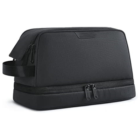 Trousse de toilette homme noire à double compartiment