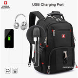 Swiss backpack 45x36x20 integrated USB port – Swiss Backpack 45x36x20 | Sogaïa