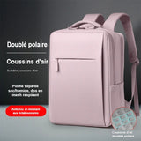 Sac à dos ordinateur rose lotus avec coussins d'air