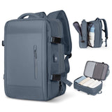 Vente Flash Sac à dos cabine 45x36x20 vert kaki vue de face – Sac à Dos Voyage Cabine Extensible 45x36x20 Sogaïa™ | Sogaïa