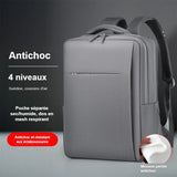 Sac à dos ordinateur portable gris foncé résistant aux éclaboussures
