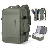 Sac à dos cabine 45x36x20 beige vue de profil – Sac à Dos Voyage Cabine Extensible 45x36x20 Sogaïa™ | Sogaïa