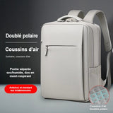 Sac à dos ordinateur gris olive avec coussins d'air et doublure douce