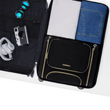 Gray multi-compartment hanging toiletry bag, front view – Bagsmart™ Multi-Compartment Hanging Toiletry Bag | Sogaïa