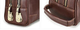 Trousse de toilette pour homme en cuir de luxe détail coutures – Trousse de Toilette pour Homme en Cuir de Luxe Sogaïa Contact™ | Sogaïa
