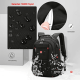 Swiss backpack 45x36x20 black profile view – Swiss Backpack 45x36x20 | Sogaïa