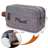Trousse de toilette homme personnalisée 2 compartiments détail fermeture – Trousse de Toilette Homme Personnalisée à 2 Compartiments | Sogaïa
