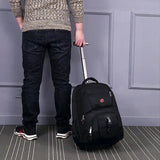 Sac à dos roulettes cabine 45x36x20 lifestyle aéroport – Sac à Dos Roulettes Cabine AirTravel 45x36x20 Sogaïa | Sogaïa