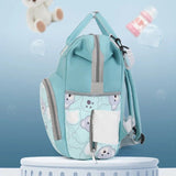 Sac à dos à langer personnalisé bleu vue de face – Sac à Dos à Langer Personnalisé | Sogaïa