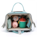 Sac à dos à langer personnalisé orange vue de face – Sac à Dos à Langer Personnalisé | Sogaïa