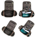 Trousse de toilette personnalisée homme marron vue de face – Trousse de Toilette Personnalisée Homme Sogaïa™ | Sogaïa