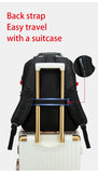 Mochila 45x36x20 azul marinho vista de perfil – Mochila 45x36x20 | Sogaia