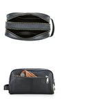 Trousse de toilette pour homme en cuir de luxe rouge vue de face – Trousse de Toilette pour Homme en Cuir de Luxe Sogaïa Contact™ | Sogaïa