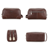 Trousse de toilette pour homme en cuir de luxe dimensions – Trousse de Toilette pour Homme en Cuir de Luxe Sogaïa Contact™ | Sogaïa
