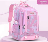 Sac à dos rose camouflage, modèle seul