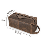 Bolsa de toalete de couro marrom – Bolsa de toalete de couro marrom Sogaïa™ | Sogaia