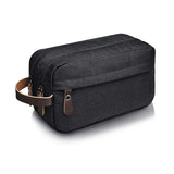 Trousse de toilette homme personnalisée 2 compartiments beige vue de face – Trousse de Toilette Homme Personnalisée à 2 Compartiments | Sogaïa