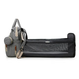 Sac à langer transformable en lit couffin bleu vue de face – Sac à Langer Transformable en Lit Couffin | Sogaïa