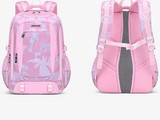 Sac à dos rose, vues de face et de dos