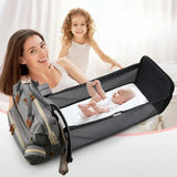 Sac à langer transformable en lit couffin vue de profil – Sac à Langer Transformable en Lit Couffin | Sogaïa