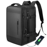 Sac à dos cabine 45x36x20 vert kaki vue de dos – Sac à Dos Voyage Cabine Extensible 45x36x20 Sogaïa™ | Sogaïa