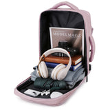 Intérieur du sac à dos avion avec compartiment ordinateur et casque