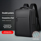 Sac à dos ordinateur portable noir nuit avec coussins d'air