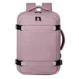 Sac à dos avion bagage à main mauve avec sangles de compression