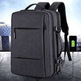 Sac à dos cabine extensible 40x30x15 noir vue de face – Sac à Dos Cabine Extensible 40x30x15 Sogaïa™ | Sogaïa