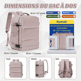 Sac à dos sous vide rose ouvert avec poches et rangements | Sogaïa