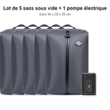 Lot de 5 sacs sous vide 46x35x20 cm et 1 pompe électrique