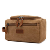 Trousse de toilette de voyage pour homme beige vue de face – Trousse de Toilette de Voyage pour Homme | Sogaïa