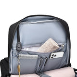 Intérieur du sac à dos ordinateur : poche sec/humide et porte-clés