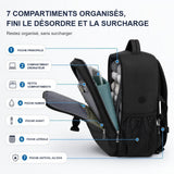 Les 7 compartiments du sac à dos cabine antivol 40x30x20