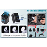 Pompe électrique rechargeable USB-C avec lampe et embouts pour sac sous vide