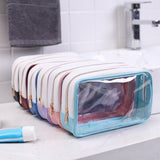 Colorful transparent pencil case front view – Colorful Transparent Pencil Case | Sogaïa