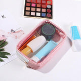 Pink colored transparent pencil case – Colorful Transparent Pencil Case | Sogaïa