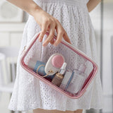 Transparent colored pencil case seen in profile – Transparent colored pencil case | Sogaïa
