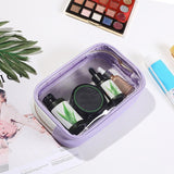 Purple colored transparent pencil case – Colorful Transparent Pencil Case | Sogaïa