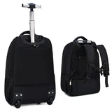 Zaino con ruote da cabina d'aereo 45x36x20 blu vista frontale – Zaino con ruote da cabina d'aereo 45x36x20 | Sogaïa