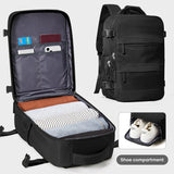 Sac à dos cabine 40x20x25 noir vue de face – Sac à Dos Cabine Avion 40x20x25 Sogaïa™ | Sogaïa