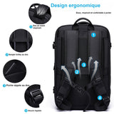 Dos ergonomique en mesh respirant et bretelles incurvées du sac à dos sous vide