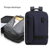 Sac à dos sous vide bleu marine et sa pompe électrique
