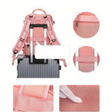 Sac à dos cabine 45x36x20 rose vue de profil – Sac à Dos Voyage Cabine Extensible 45x36x20 Sogaïa™ | Sogaïa