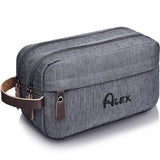 Trousse de toilette homme personnalisée 2 compartiments kaki vue de face – Trousse de Toilette Homme Personnalisée à 2 Compartiments | Sogaïa