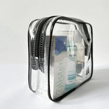 Trousse de toilette transparente homme bleu vue de face – Trousse de Toilette Transparente pour Homme | Sogaïa