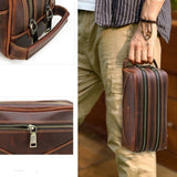 Trousse de toilette homme cuir personnalisée détail gravure – Trousse de Toilette Homme en Cuir Personnalisée Sogaïa™ | Sogaïa